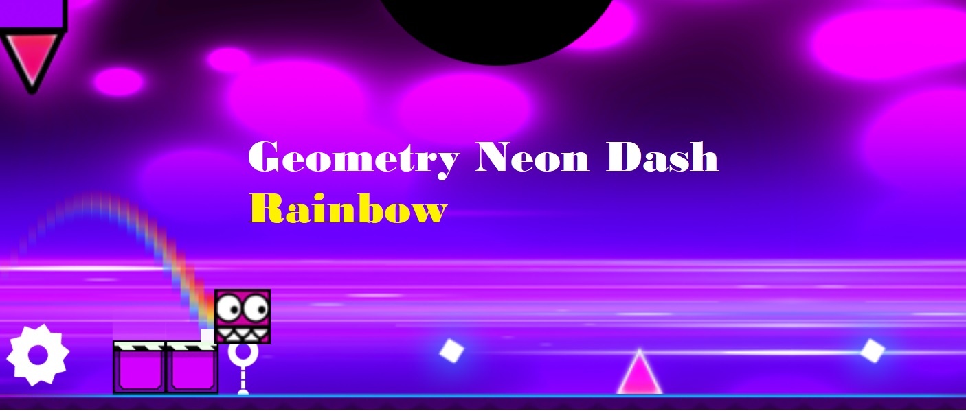 Geometry Neon Dash Rainbow