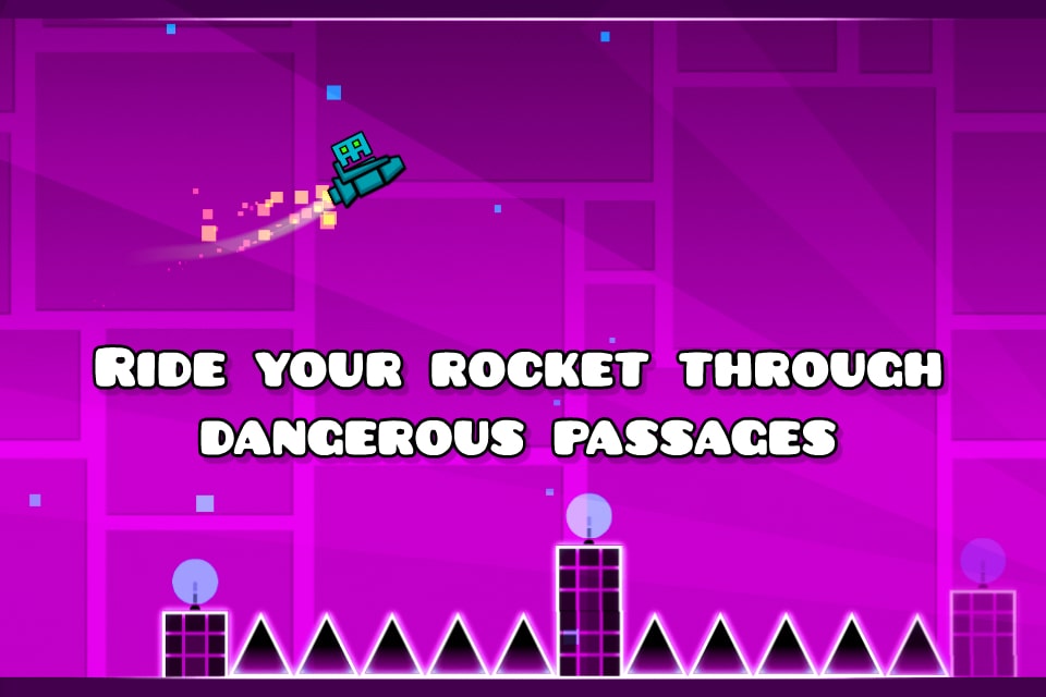 ride your rocket through dangerous passages